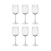 Butlers MODERN TIMES 6x Weißweinglas mit Rillen 400ml Weißweingläser transparent
