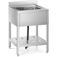 Royal Catering Commerciële gootsteen - 1 bak - roestvrij staal - 40 x 40 x 25,5 cm