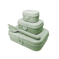 koziol PASCAL READY Lunchbox-Set + Besteck-Set Lunchboxen grün