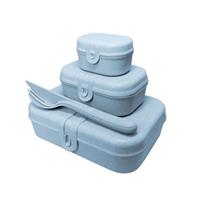 koziol PASCAL READY Lunchbox-Set + Besteck-Set Lunchboxen blau