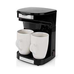 Nedis Koffiezetapparaat | Maximale capaciteit: 0.25 l | 2 | Warmhoudfunctie | Klokfunctie | Zwart