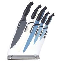 excellenthouseware Küchenmesser-Set mit Ständer, 5er-Set