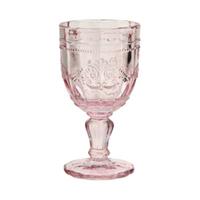 Butlers VICTORIAN Trinkglas mit Stiel 230 ml Weißweingläser rosa