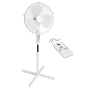 ECD Germany Voetventilator 45 W Wit Met Afstandsbediening