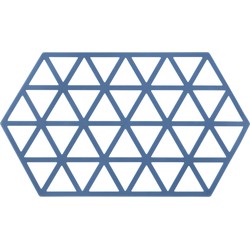 Krumble Siliconen Pannenonderzetter Hexagon Lang - Blauw