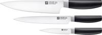 Zwilling Messer-Set Nowo S, (Set, 3 tlg., Spick- und Garniermesser 10 cm, Fleischmesser 18 cm, Kochmesser 20 cm), Edelstahl 18/10, farblichen Griffe, Eisgehärtete FRIODUR Klinge