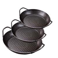 GRÄWE Servierpfannen-Set IRON03, schwarz, 24. 28. 32 cm