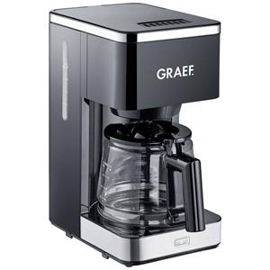 Graef Filterkaffeemaschine FK 402, 1,25l Kaffeekanne, Korbfilter 1x4, mit Glaskanne, schwarz