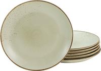 CreaTable Ontbijtbordje Dinerbord nature collection Bordenset voor 6 personen, ø 21 cm, aardewerk (set, 6-delig)