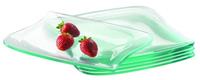 MÄSER Set: Dessertteller 21 x 20 cm, Glas »LA MUSICA« 6er-Set