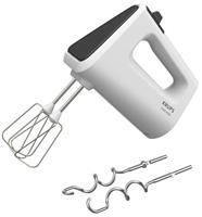 Krups Handmixer GN4001 3 Mix 4000, 450-W-Motor, robustes Design, variabler Geschwindigkeitsregler, Turbo- und Auswurf-Funktion, inkl. 2 Rührbesen und 2 Knethaken, Weiß/Grau, 450 W