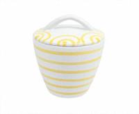 Gmundner Keramik Gelbgeflammt Zuckerdose Gourmet d: 9 cm / h: 10,5 cm