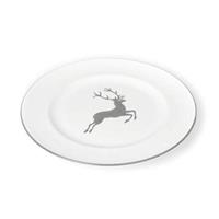 Gmundner Keramik Grauer Hirsch Dessertteller / Frühstücksteller Gourmet d: 18 cm / h: 1,8 cm