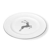 Gmundner Keramik Grauer Hirsch Dessertteller / Frühstücksteller Gourmet d: 22 cm / h: 2,2 cm
