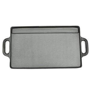 vidaXL Grillplaat gietijzer dubbelzijdig 38x23 cm 2 st