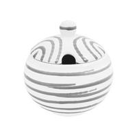 Gmundner Keramik Graugeflammt Zuckerdose glatt mit Ausschnitt d: 10 cm / h: 11 cm