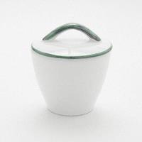 Gmundner Keramik Grüner Rand Zuckerdose Gourmet 9 cm