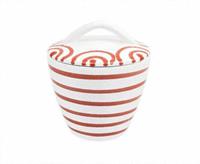 Gmundner Keramik Rotgeflammt Zuckerdose Gourmet d: 9 cm / h: 10,5 cm