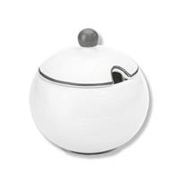 Gmundner Keramik Grauer Rand Zuckerdose Classic 10 cm