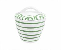 Gmundner Keramik Grüngeflammt Zuckerdose Gourmet d: 9 cm / h: 10,5 cm