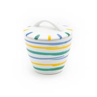 Gmundner Keramik Buntgeflammt Zuckerdose Gourmet d: 9 cm / h: 10,5 cm