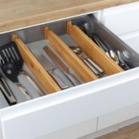 HTI-Living Schubladenzubehör Schubladenteiler 4er-Set natur