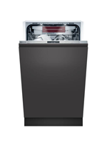 Neff Neff S857ZMX09E. Apparaatplaatsing: Volledig ingebouwd, Productafmeting: Slimline (45 cm), Snoerlengte: 1,75 m. Aantal couverts: 10 couverts, Geluidsemissieklasse: B, Geluidsniveau: 43 dB. Energi
