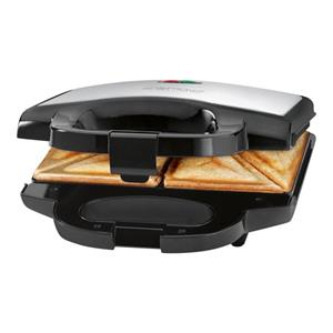 Clatronic ST 3778 Sandwich toaster Anti-aanbaklaag RVS, Zwart