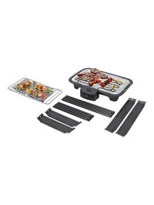 Adler Elektrogrill AD 6602, abnehmbarer Heizplatte, schwarz, 2in1 Grill, Standgrill, Tischgrill