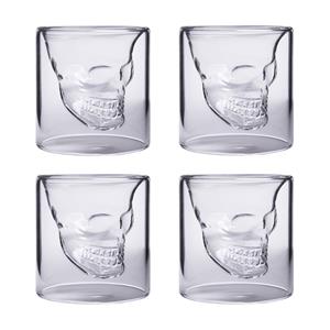 Aretica Shot Glaasje Skull Set Van 4 Glas -