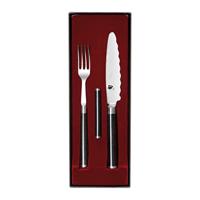 KAI Shun Classic Gabel- & Tafelmesserset mit Besteckbänkchen im Set