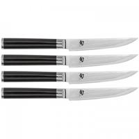KAI Shun Classic 4-teiliges Steakmesser-Set 12 cm - Damaststahl - Griff Pakkaholz
