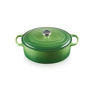 Le Creuset Signature Braadpan Ovaal, 31cm bamboo green