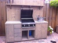 Het Steigerhouthuis Steigerhouten Buitenkeuken Chef Extra - 220 x 43 x 190 cm