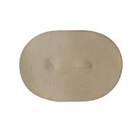 CONTINENTAGMBH Continenta Tischset Oval, Platzset, Platzdecke, Platzmatte, Untersetzer, Kunststoff, 45 x 31 cm, Natur, 6601