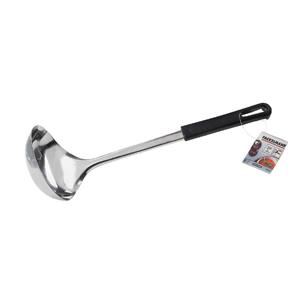 Fackelmann soeplepel Food en More 30 cm zilver/zwart