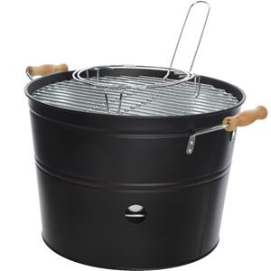 Decoris ZinK-BBQ mit Griff rund, 33x40x24cm, schwarz - 