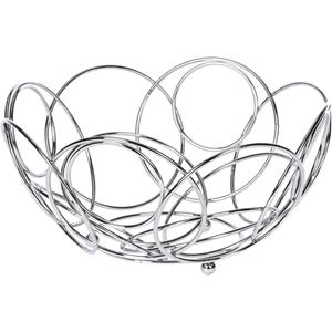 Ronde Fruitschaal Zilver 26 Cm Van Metaal - Fruitschalen