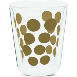 Zak Designs Dotdot Koffiebeker Dubbelwandig - 20 Cl - Goud