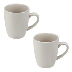 Bellatio 6x Creme Witte Mokken / Bekers 360 Ml - Koffie- En Theeglazen