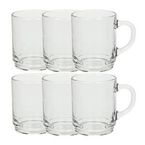 Arcoroc Set Van 6x Stuks Theeglazen 250 Ml Van Glas Stabelbaar - Koffie- En Theeglazen