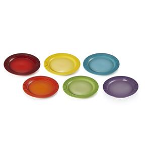 Le Creuset Regenboog Set Ontbijtbordjes Per 6 22cm