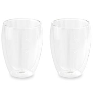 Set Van 2x Dubbelwandige Thee/koffieglazen 350 Ml Transparant - Koffie- En Theeglazen