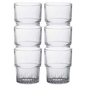 Duralex 6x Koffie/espresso/whiskey Glazen Transparant 160 Ml Empilable - Koffie- En Theeglazen