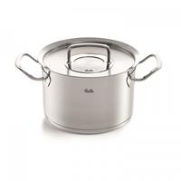 Fissler Kochtopf ORIGINAL-PROFI COLLECTION, Edelstahl 18/10, (2 tlg.), Kochtopf mit Metalldeckel, Induktion, Gas, Glas, Keramik, mit Mess-Skala, breitem SchÃ¼ttrand, Kaltmetallgriffen. M