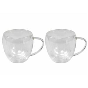 Bellatio 2x Dubbelwandige Theeglazen/koffieglazen 280 Ml - Koffie- En Theeglazen