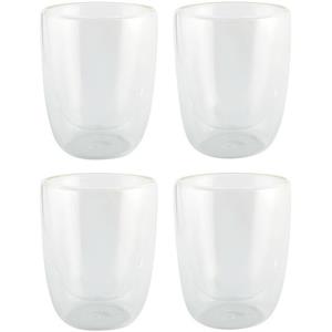 Bellatio 4x Luxe Dubbelwandige Theeglazen 300ml - Keuken Accessoires - Koffie/thee Bekers En Glazen