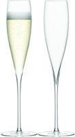 L.s.a. champagnefluiten Savoy 200 ml glas transparant 2 stuks