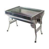 COMPAR Schaschlik Grill Angler Edelstahl Mangal mit klappbaren Beinen Anglergrill