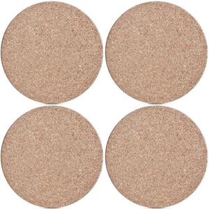 Zeller 5x Kurken pannenonderzetters rond lichtbruin 26 x 1 cm -